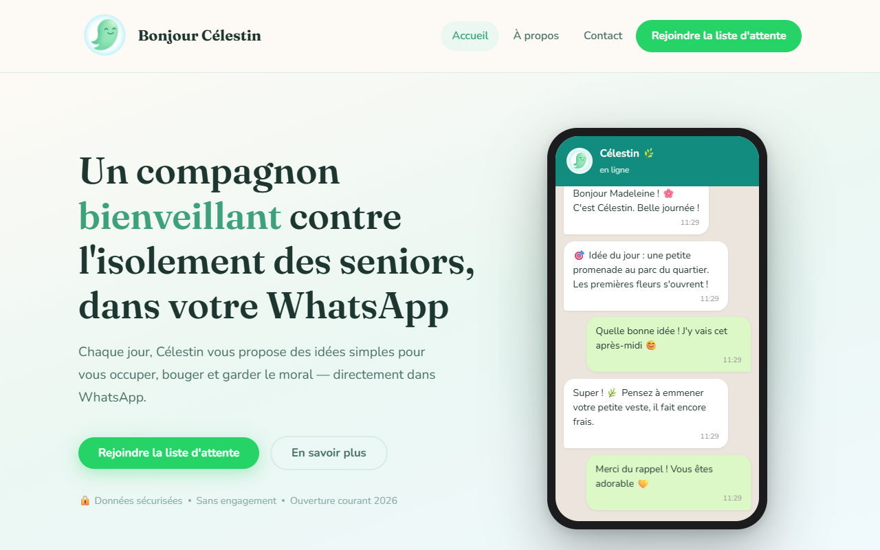 Site Bonjour Célestin — Assistante administrative